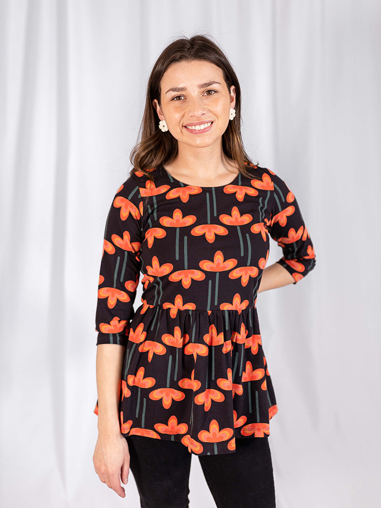 Paloma Top - Mod Daisy Poppy - Image 1
