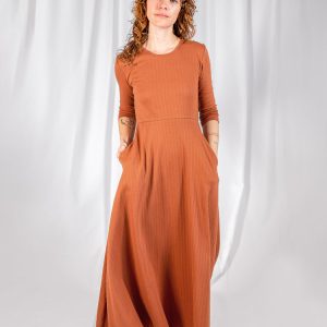 Mumbai Maxi Dress  - Sandstone Rib Knit - Image 7