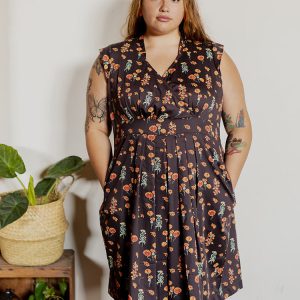 Lucille Plus Size Dress - Botanical Dusk - Image 2
