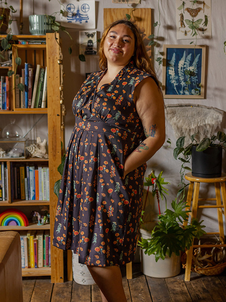 Lucille Plus Size Dress - Botanical Dusk - Image 1