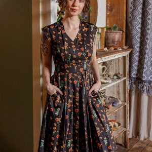 Lucille Dress - Botanical Dusk - Image 1