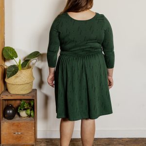 Novela Plus Size Dress - Diamond Vine Dark Sage - Image 3