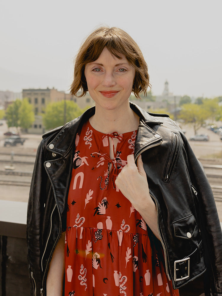 Adelaide Tiered Mini Dress - Modern Objects Cranberry - Image 6