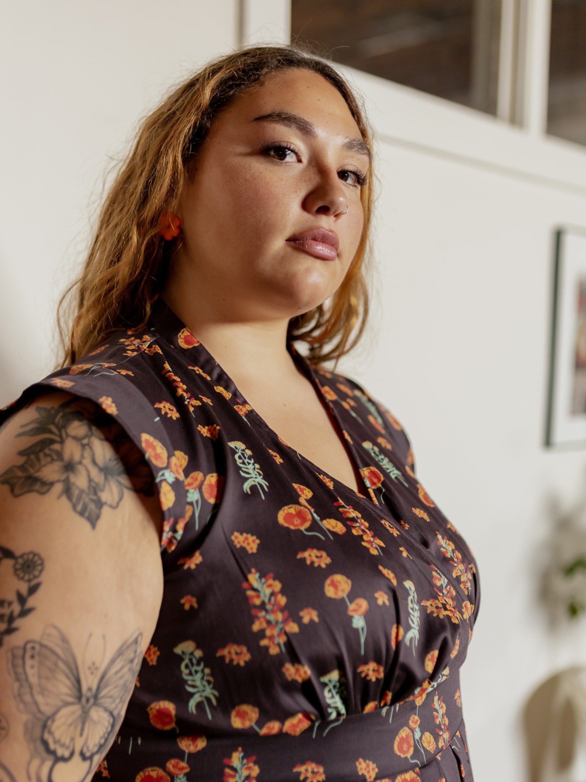 Lucille Plus Size Dress - Botanical Dusk - Image 5