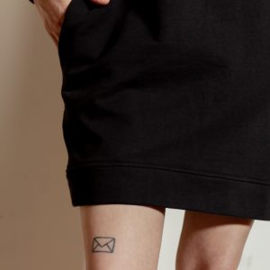 Sweatshirt Dress - Black Loop Knit - Image 6