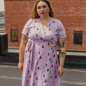 Katie Plus Size Wrap Dress - Two Step Lavender - Image 1