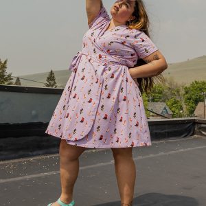 Katie Plus Size Wrap Dress - Two Step Lavender - Image 3