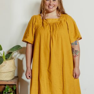 Alexis Plus Size Mini Dress - Turmeric - Image 1