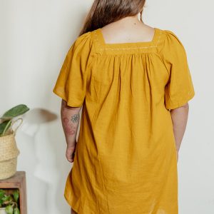 Alexis Plus Size Mini Dress - Turmeric - Image 3