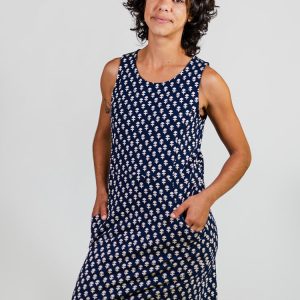 Evanston Dress - Micro Floral Navy - 图片 2