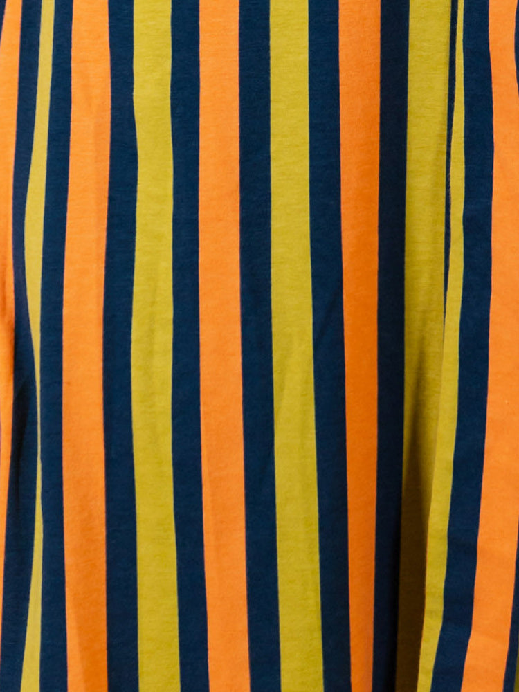 Opal Plus Size Dress - Navy Chartreuse Stripe - 图片 4