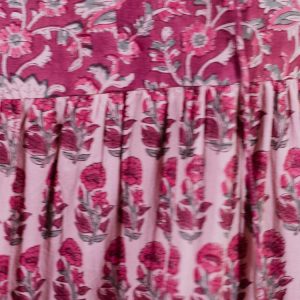 Thais Tiered Sleeveless Plus Size Dress - Magenta Vine Floral - Image 5