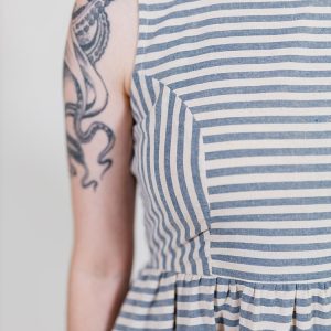 Nadiya Dress - Pinstripe Blue - 图片 4