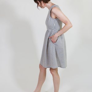 Nadiya Dress - Pinstripe Blue - 图片 5
