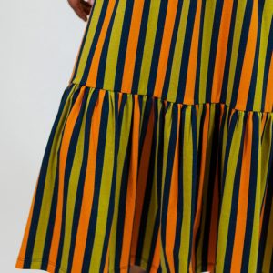 Opal Dress - Navy Chartreuse Stripe - 图片 10