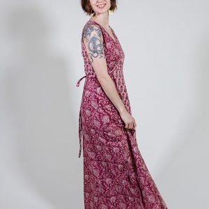 Bekka Maxi Dress - Magenta Vine Floral - Image 9