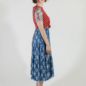 Danielle Tiered Skirt - Indigo Blossom - Image 4