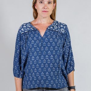 Devi Blouse - Indigo Mix - Image 5
