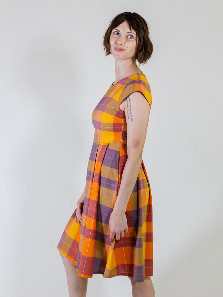 Devonshire Dress - Sunset Plaid - 图片 5
