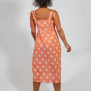 Provence Midi Dress - Peach Ikat - 图片 9