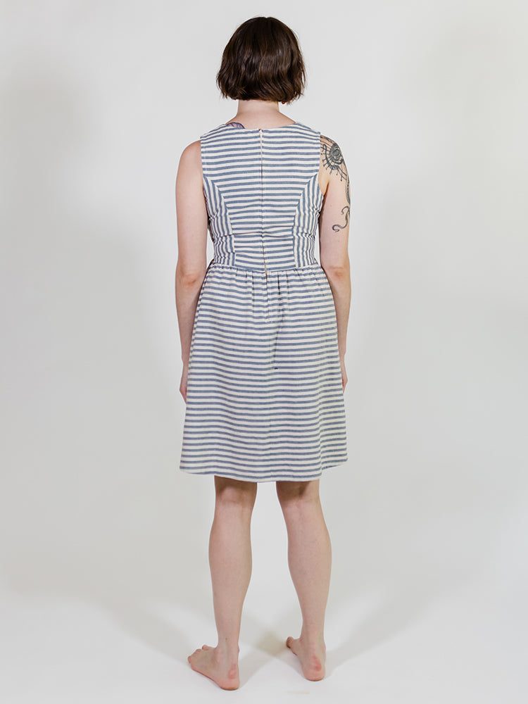 Nadiya Dress - Pinstripe Blue - 图片 6