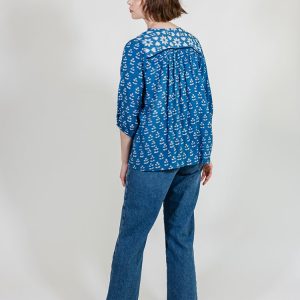 Devi Blouse - Indigo Mix - Image 3