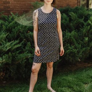 Evanston Dress - Micro Floral Navy - 图片 4