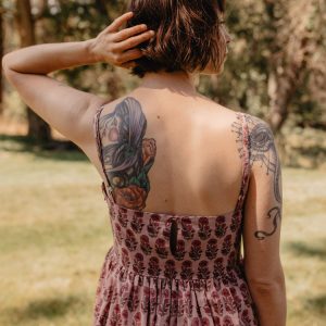 Sofia Mini Dress - Magenta Floral - Image 4