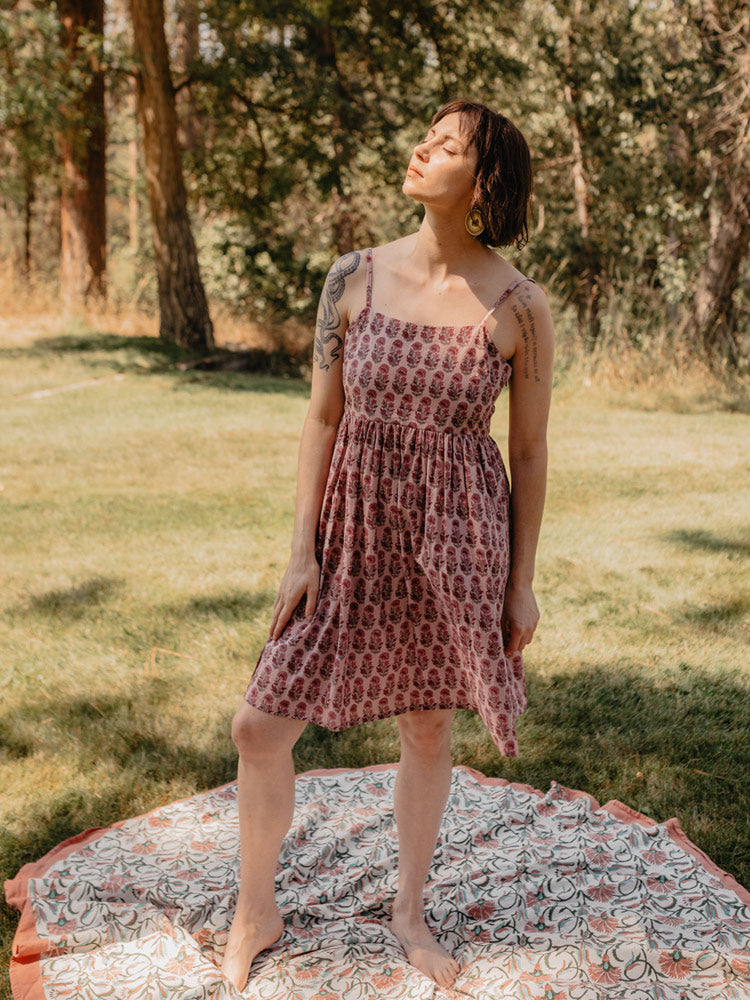 Sofia Mini Dress - Magenta Floral - Image 1