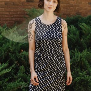 Evanston Dress - Micro Floral Navy - 图片 1