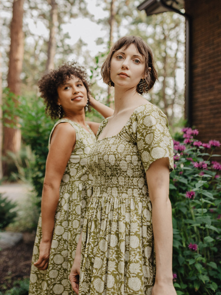 Teddy Midi Dress - Pear Floral - Image 1