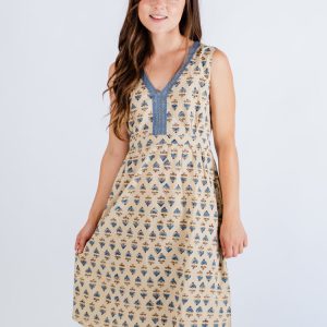 Jaya Sleeveless Dress - Blue Floral - Image 4