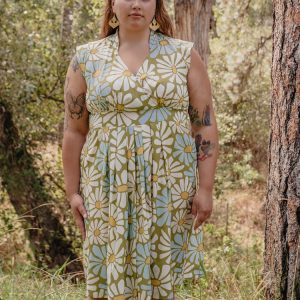 Lucille Plus Size Dress - Pear Flowers - Image 1