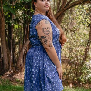 Nashville Plus Size Dress - Indigo Mix - 图片 2