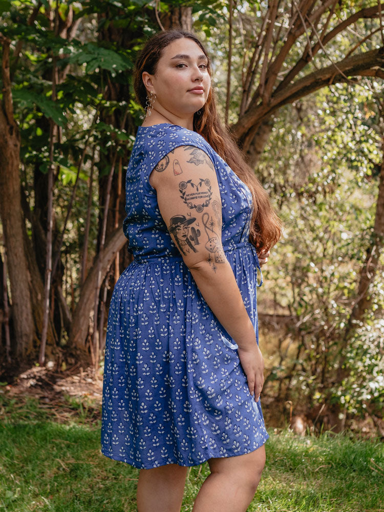 Nashville Plus Size Dress - Indigo Mix - 图片 2