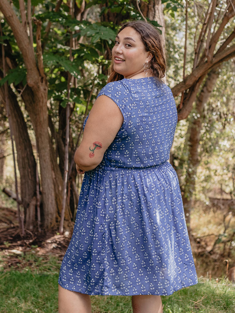 Nashville Plus Size Dress - Indigo Mix - 图片 3
