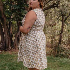 Sydney Sleeveless Plus Size Dress - Marigold - Image 2