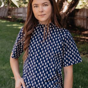 Eve Top - Micro Floral Navy - Image 2