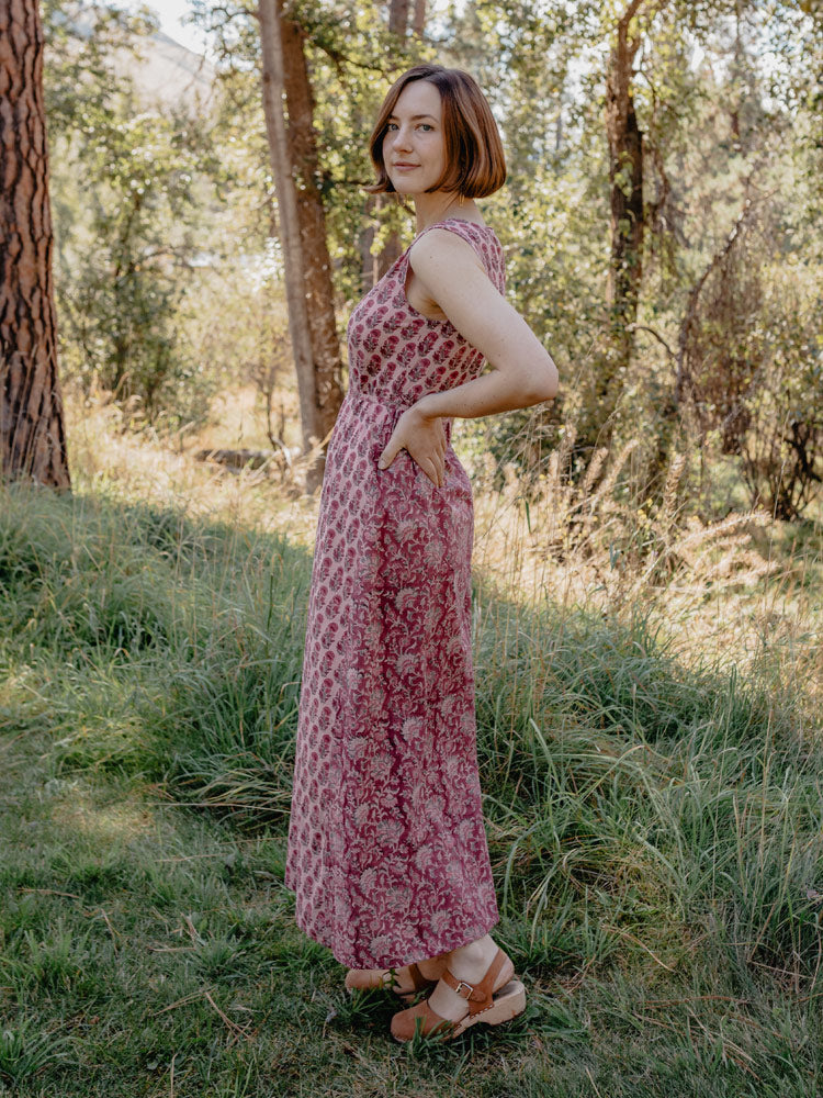 Bekka Maxi Dress - Magenta Vine Floral - Image 4