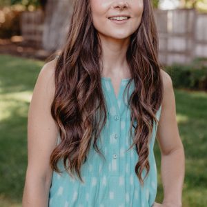 Pintucked Away Dress - Aqua Ikat - 图片 3