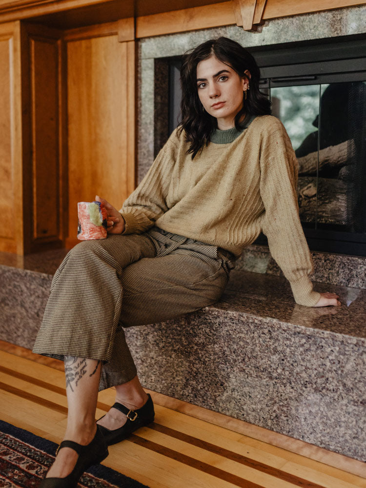 Emmy Drawstring Pant - Houndstooth - 图片 3