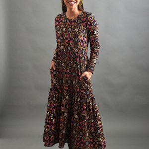 Mirah Tiered Dress - Mauve Tile - Image 7