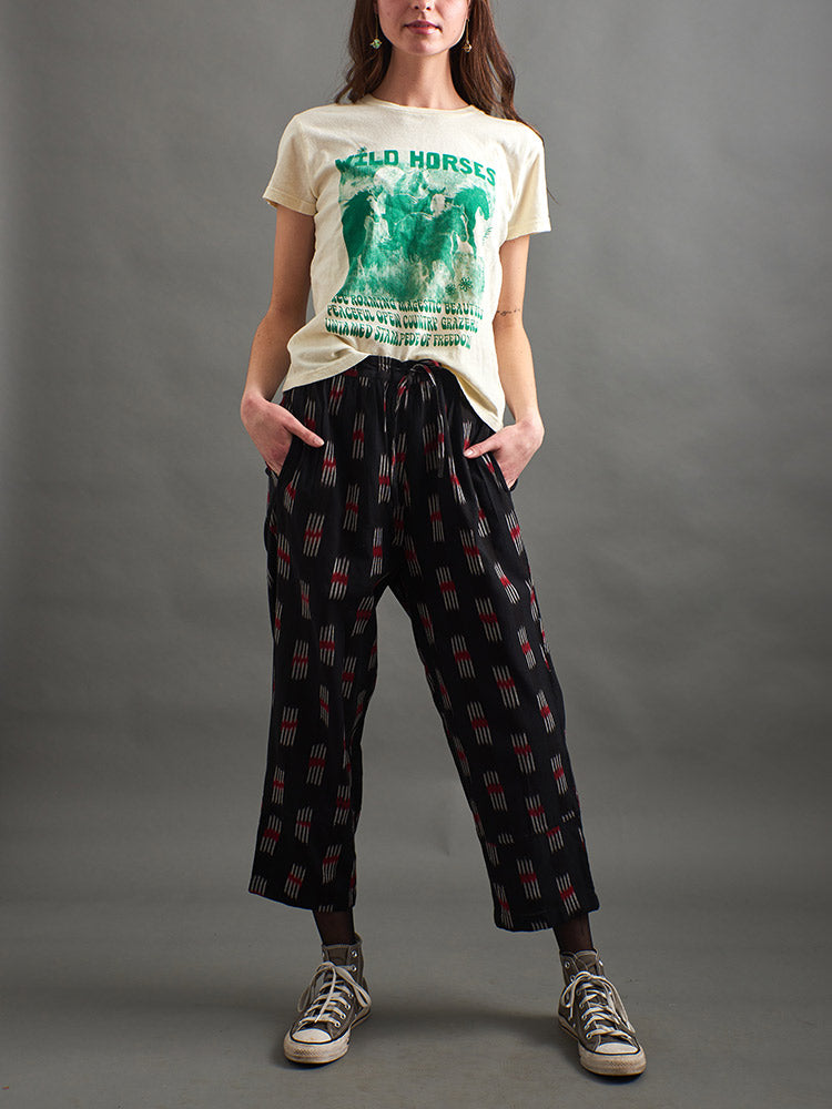 Miller Easy Pant - Black Ikat - 图片 1