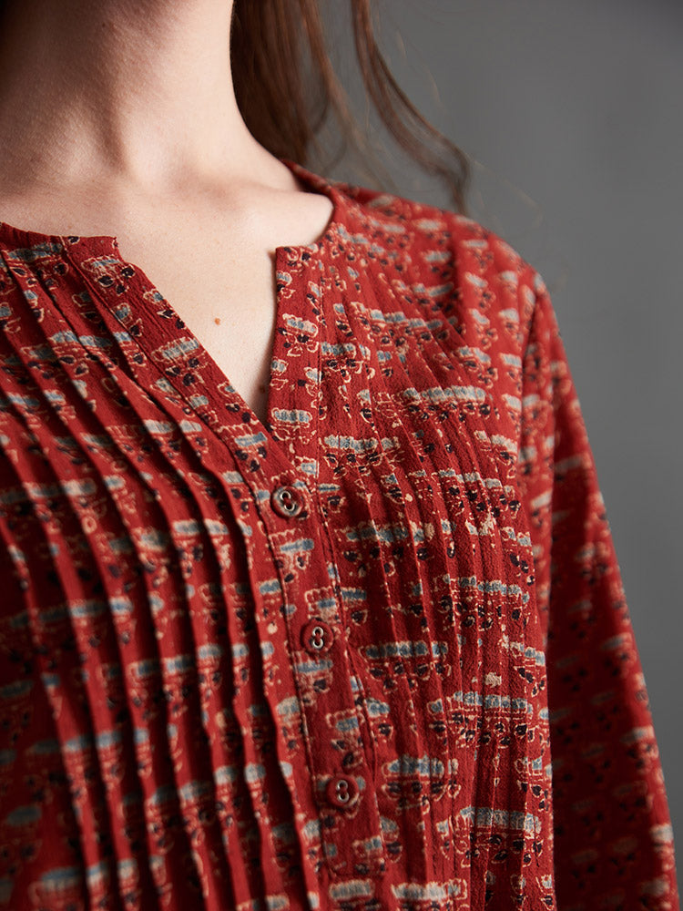 Victoria Tunic Dress - Currant Red - Image 5