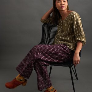 Rosie Pant - Plum Ikat - 图片 7