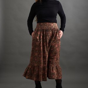 Mila Midi Skirt - Black Floral - Image 4
