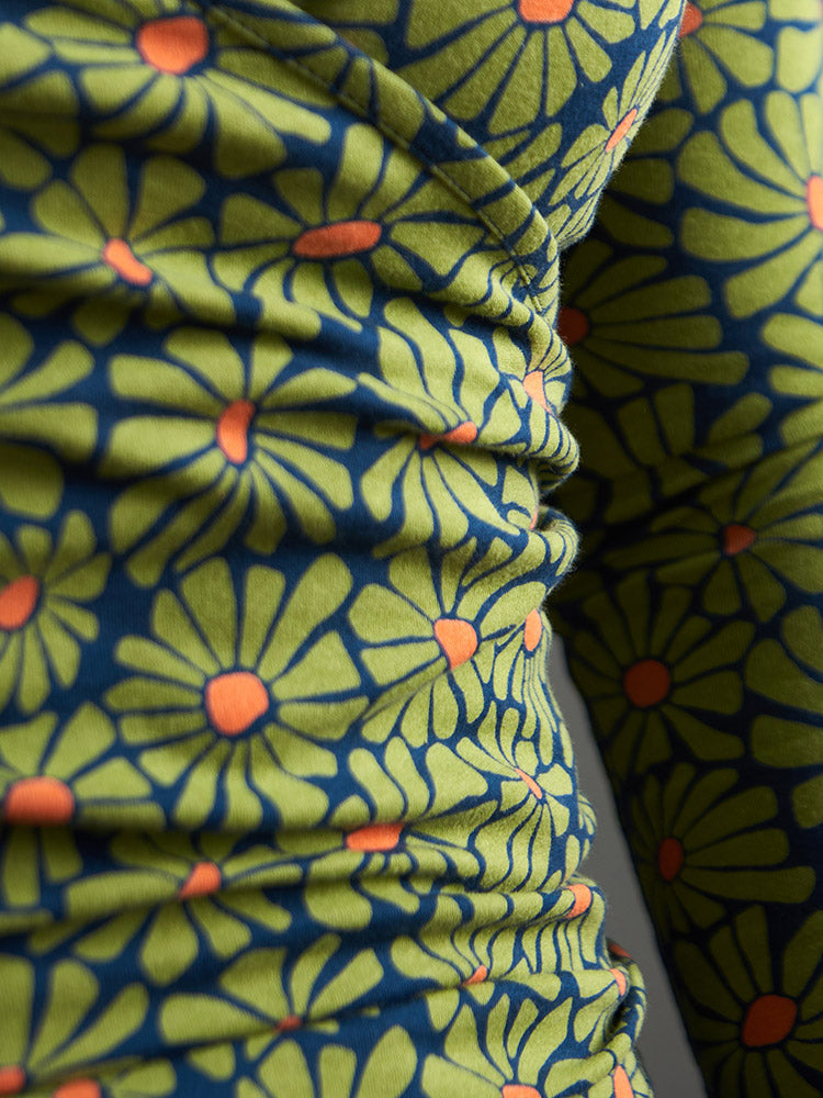 Gillian Wrap Top - Olive Floral - Image 3