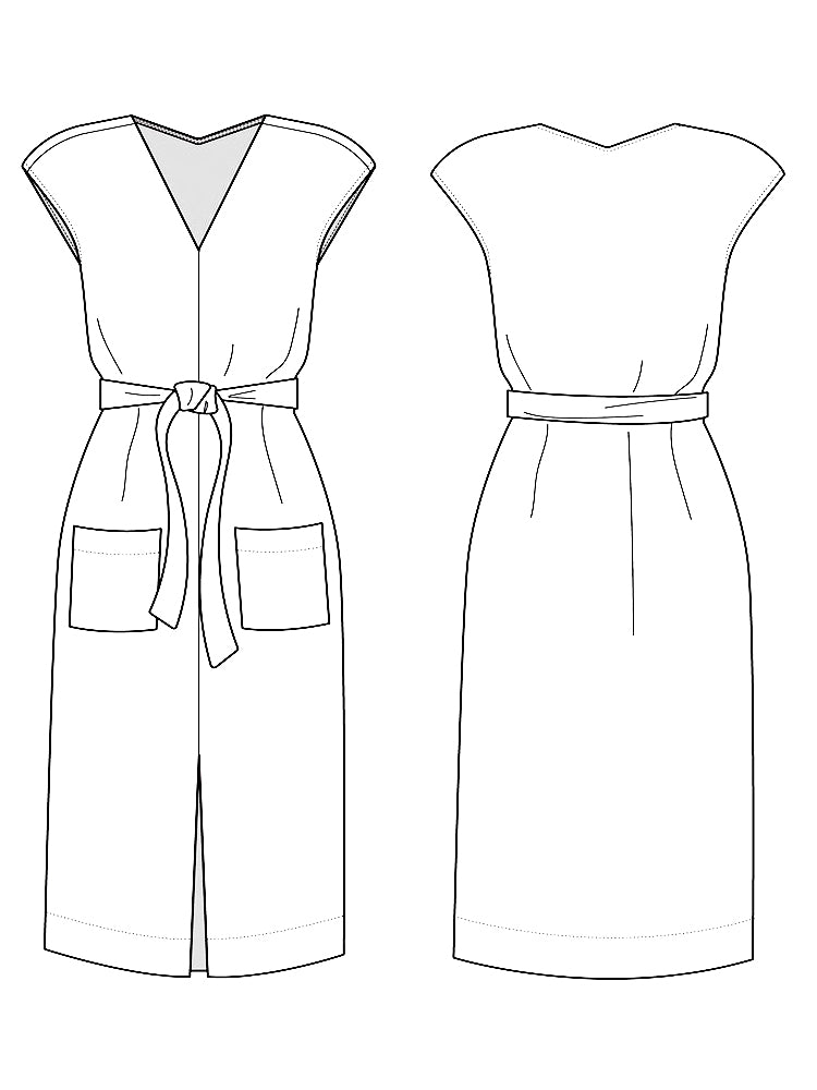 Padma Pocket Dress - Black and Tan Mix - 图片 8