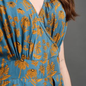 Lucille Dress - Teal Floral - Image 5