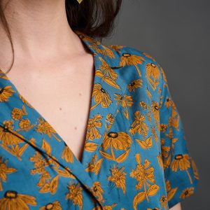 Camp Shirt - Teal Floral - Image 3